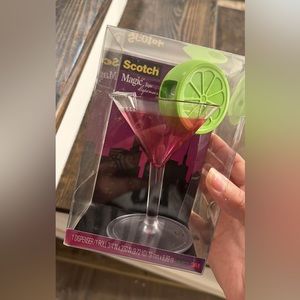 Scotch tape martini dispenser with lime
